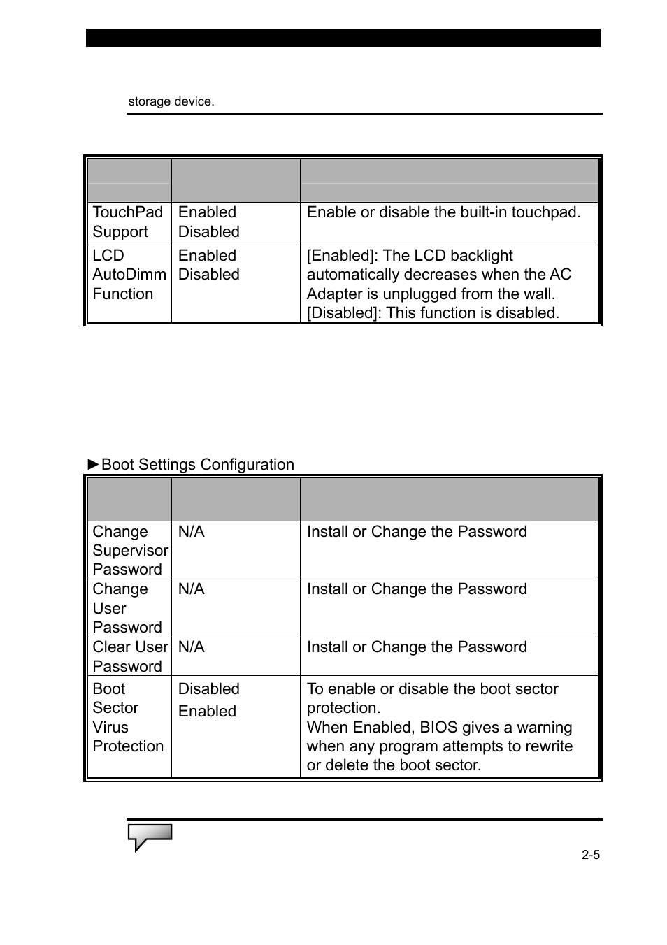 Security setup | Elitegroup 259II v.2 User Manual | Page 5 / 9
