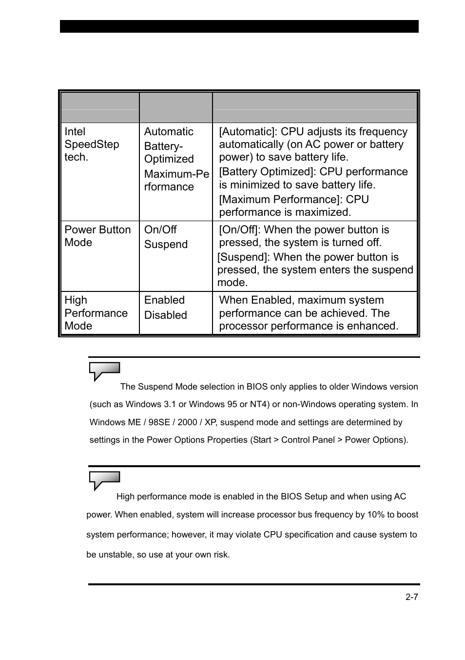 Power setup | Elitegroup 259II v.2 User Manual | Page 7 / 9