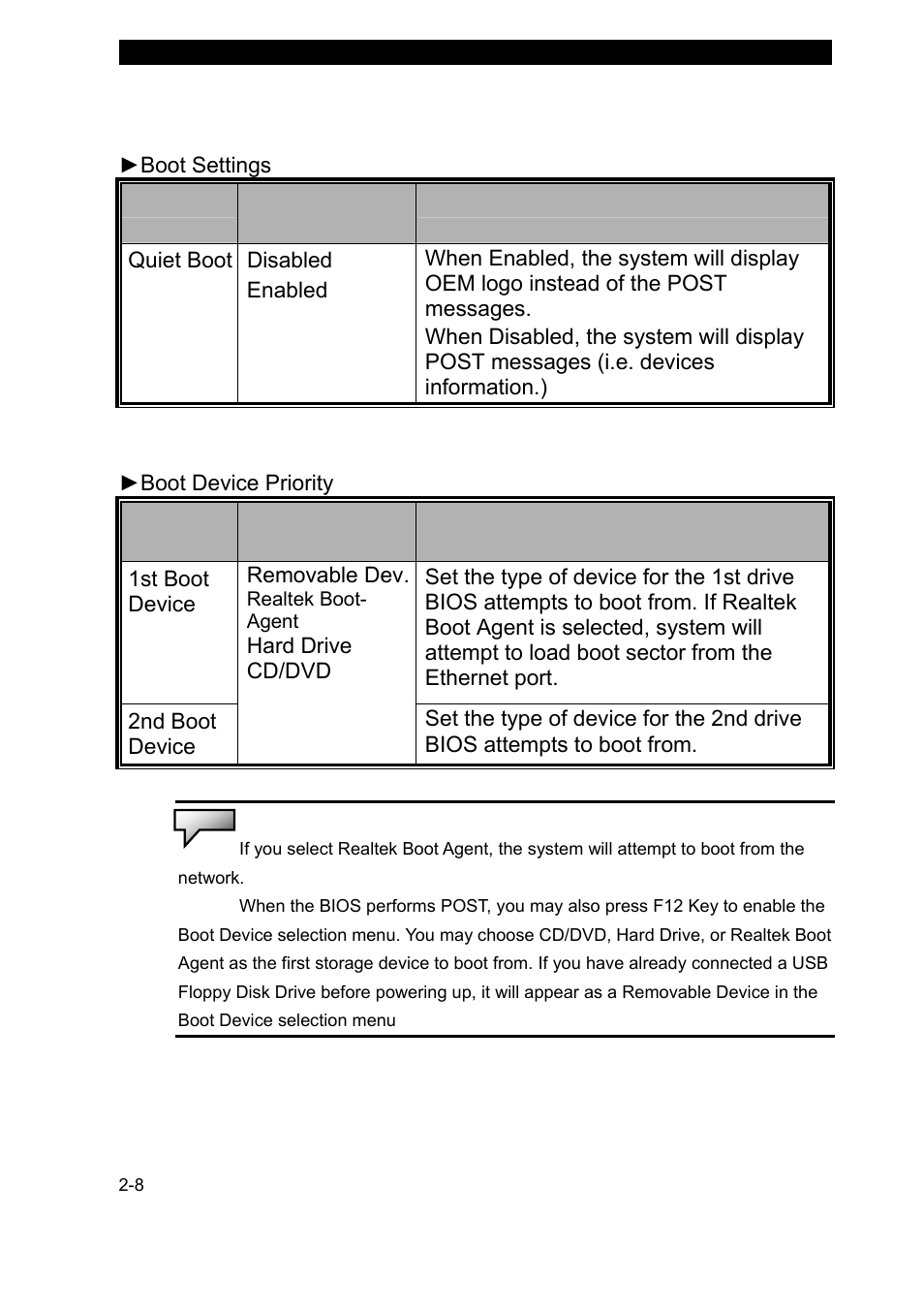 Boot setup | Elitegroup 259II v.2 User Manual | Page 8 / 9
