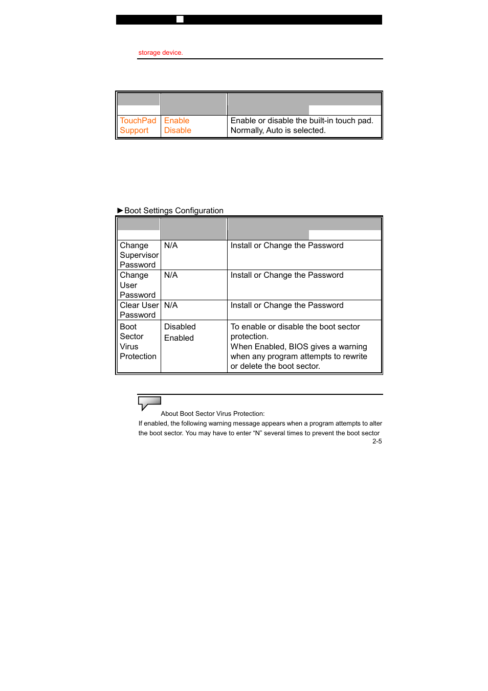 Security setup | Elitegroup 259IA3 User Manual v.2 User Manual | Page 5 / 9