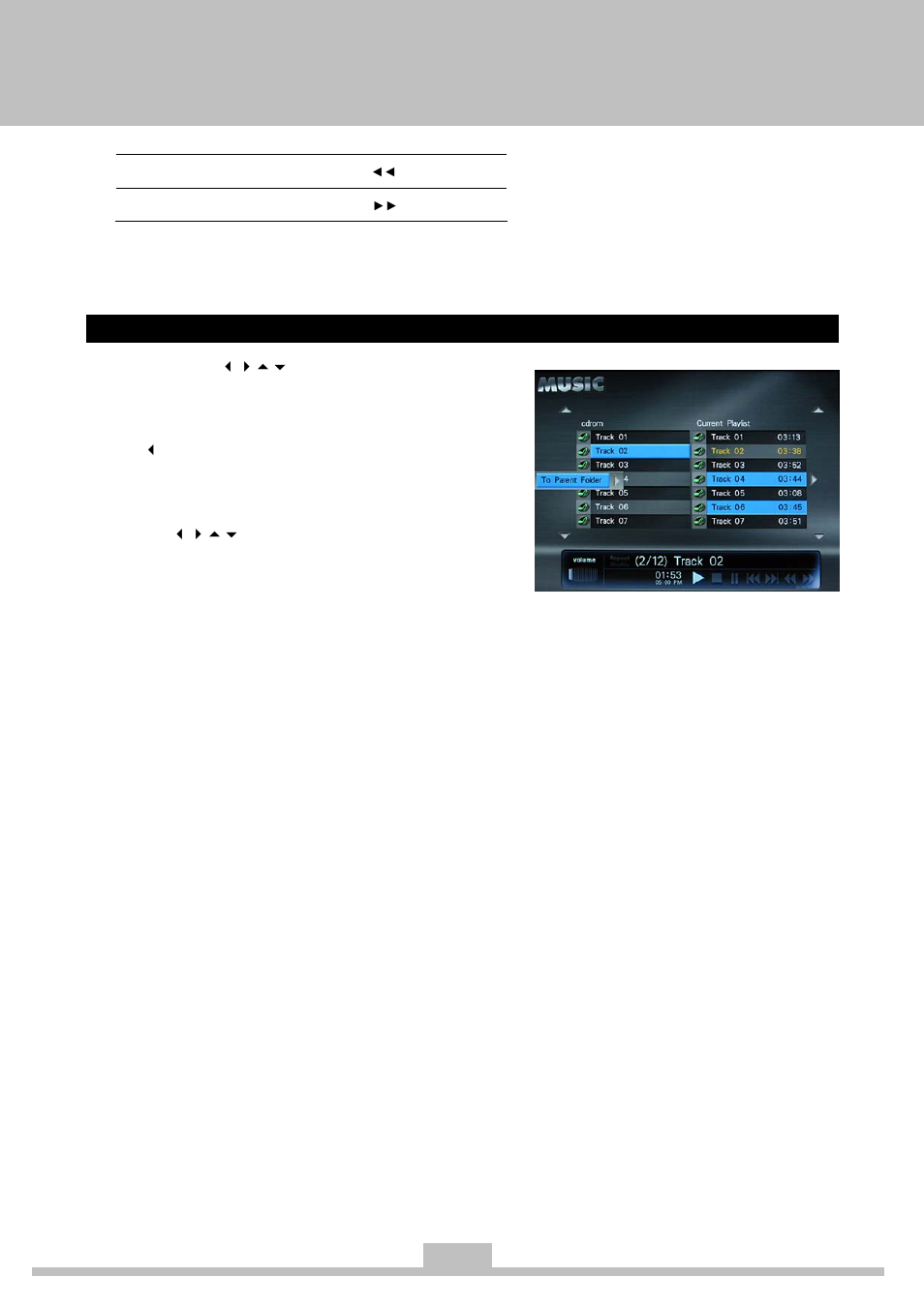 Browsing the folders and tracks | Elitegroup 259IA3 Instanton User Manual | Page 20 / 36