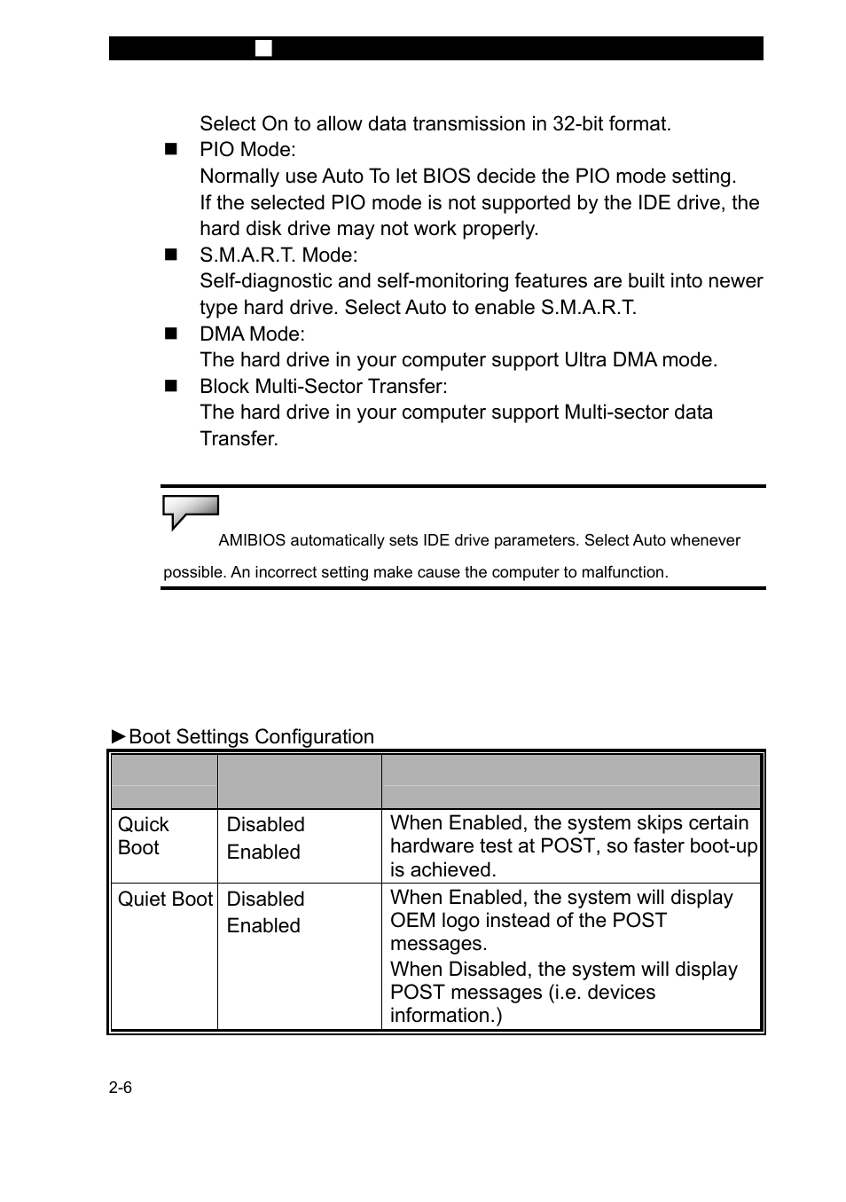 Description, Boot setup | Elitegroup 257SA1 v.2 User Manual | Page 6 / 10
