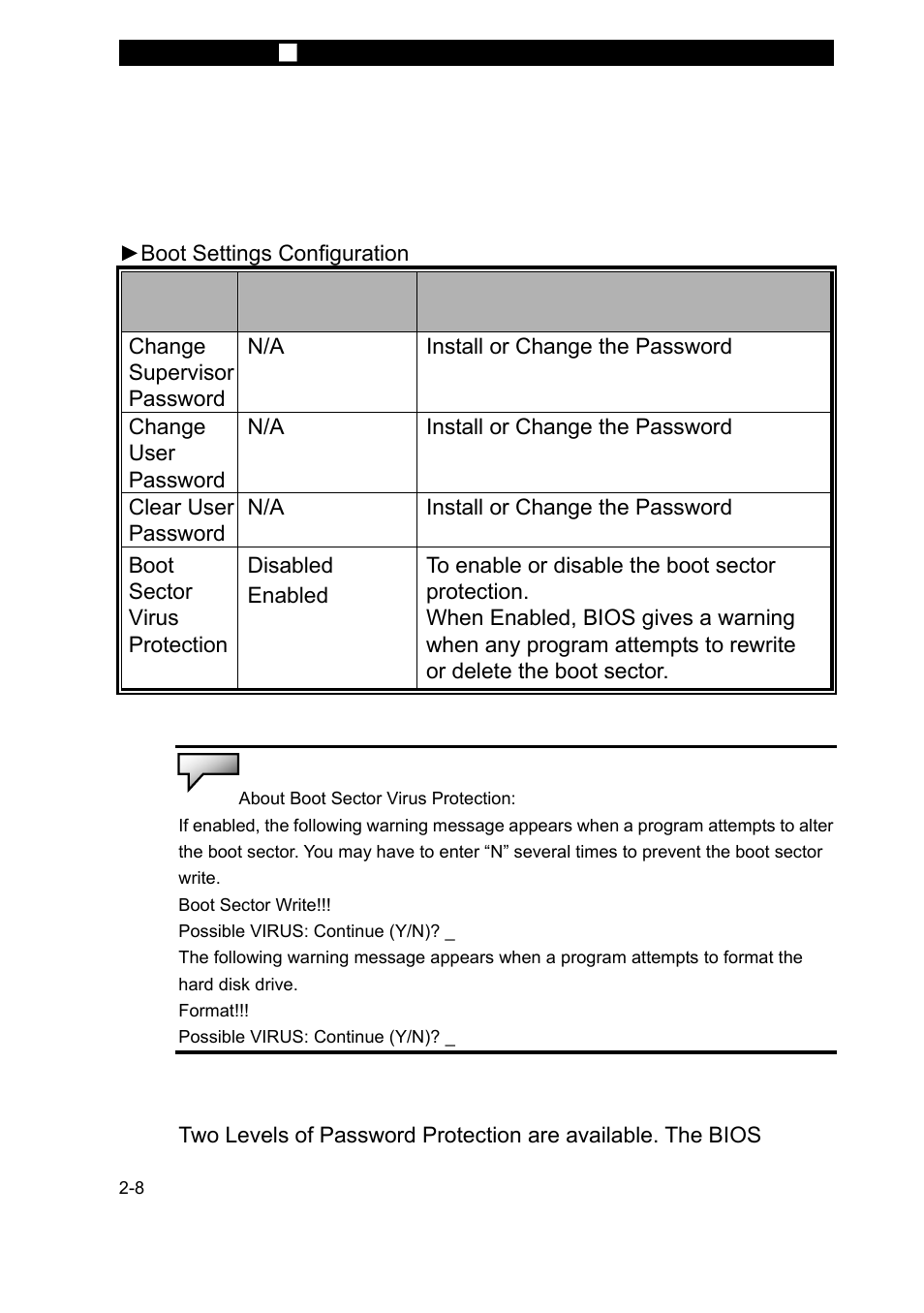 Description, Security setup | Elitegroup 257SA1 v.2 User Manual | Page 8 / 10