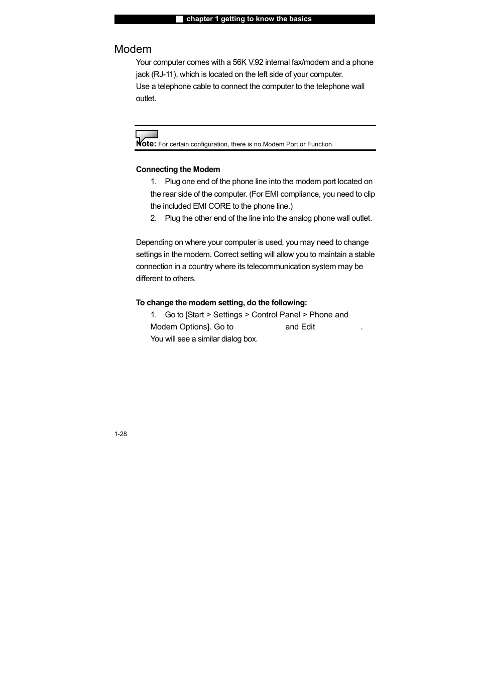 Modem | Elitegroup X40IIx User Manual | Page 37 / 110