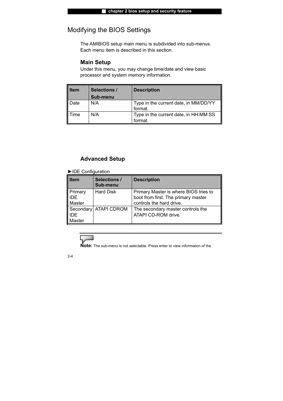 Modifying the bios settings | Elitegroup X40IIx User Manual | Page 43 / 110