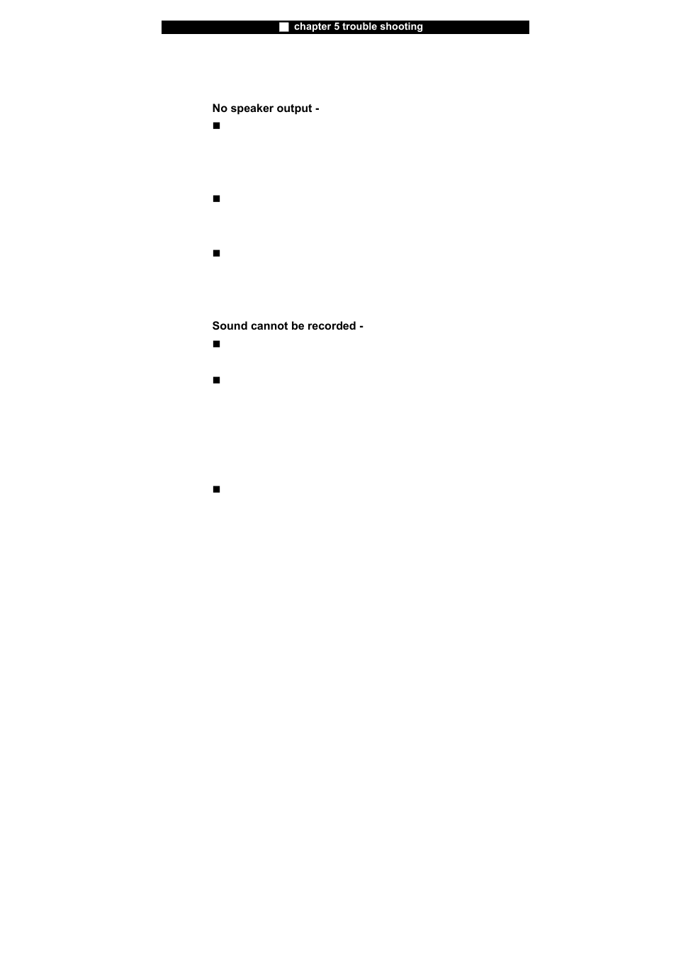 Audio problems | Elitegroup X40IIx User Manual | Page 85 / 110