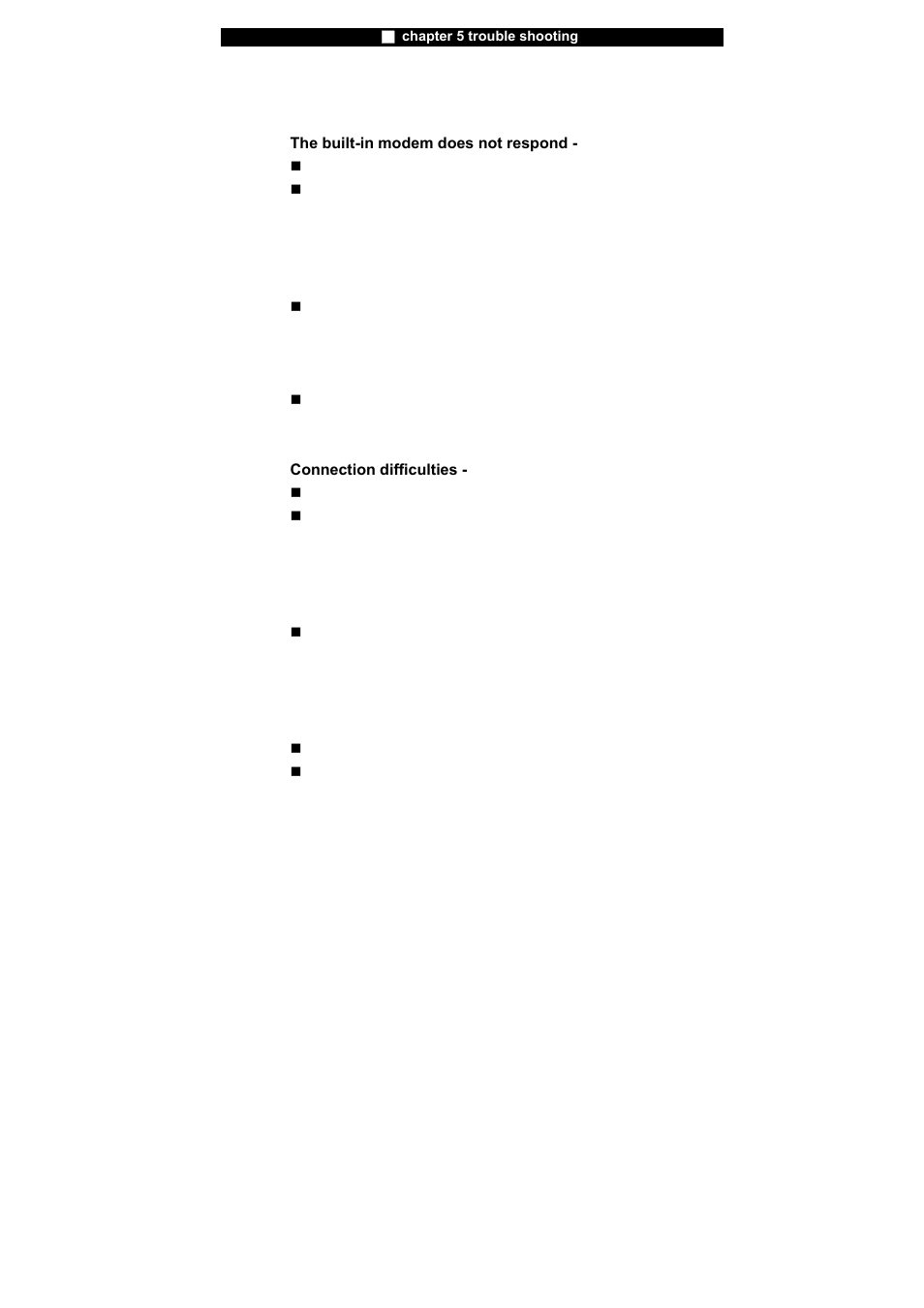 Modem problems | Elitegroup X40IIx User Manual | Page 93 / 110