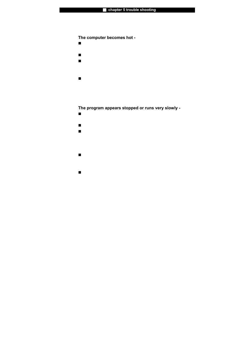 Performance problems | Elitegroup X40IIx User Manual | Page 95 / 110