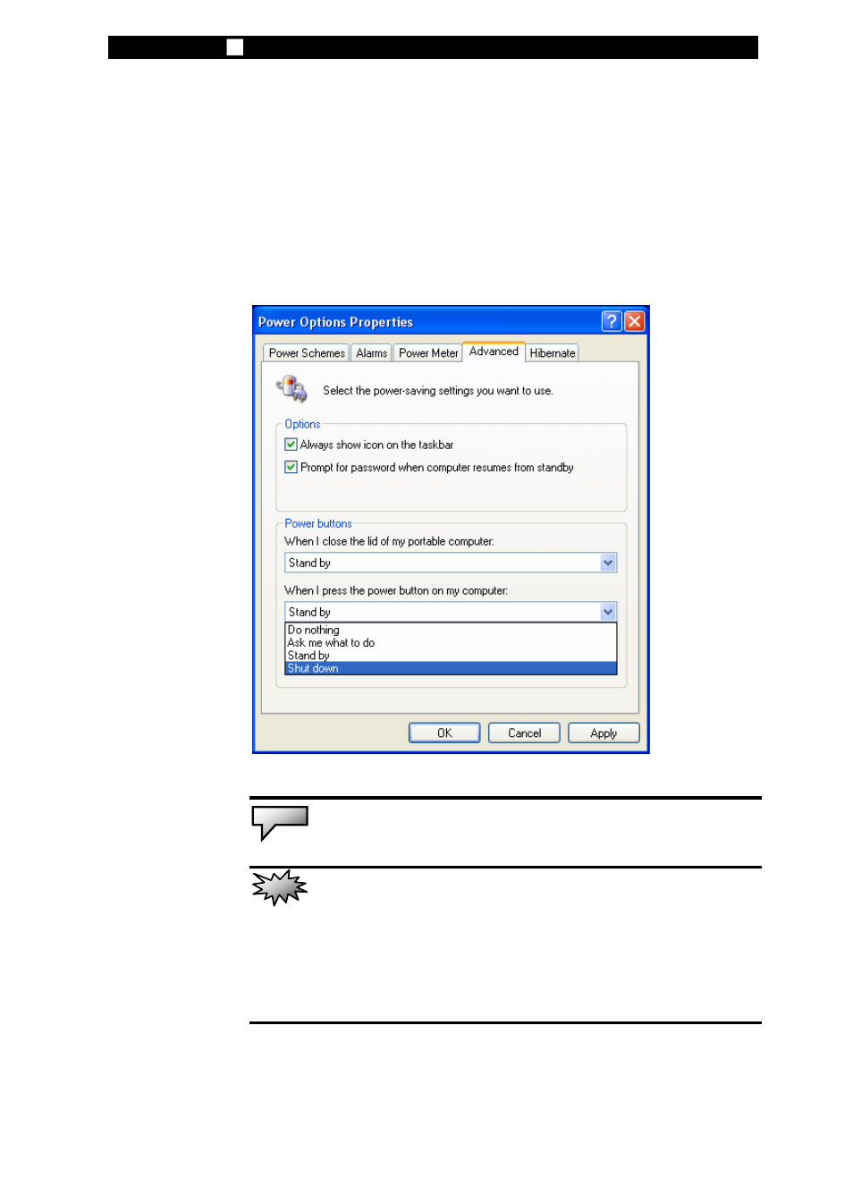 Power button action | Elitegroup M31EI v.3 User Manual | Page 11 / 13