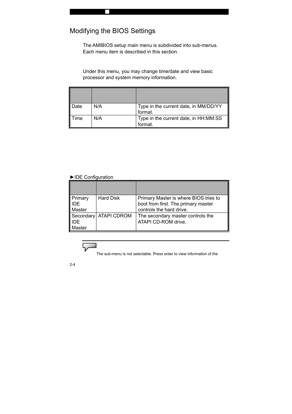 Modifying the bios settings | Elitegroup M30EI v.2 User Manual | Page 4 / 9