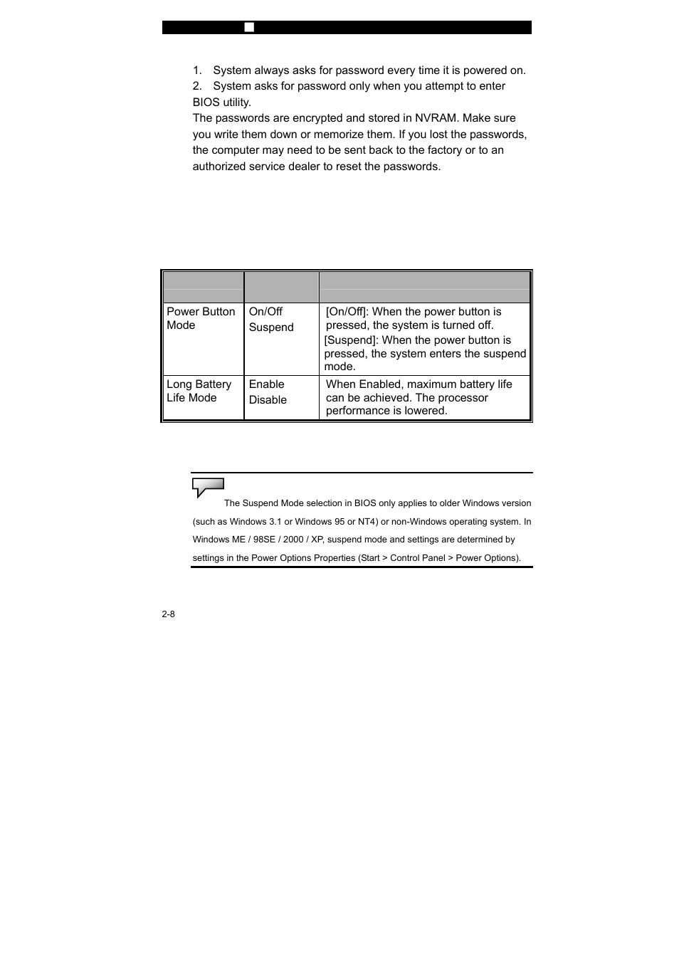 Power setup | Elitegroup M30EI v.2 User Manual | Page 8 / 9