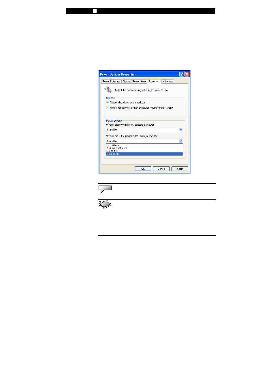 Power button action | Elitegroup M30EI v.3 User Manual | Page 11 / 13