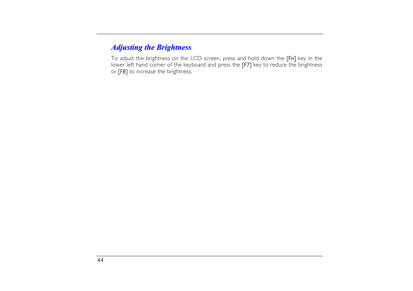 Adjusting the brightness | Elitegroup G556/556E User Manual | Page 52 / 95