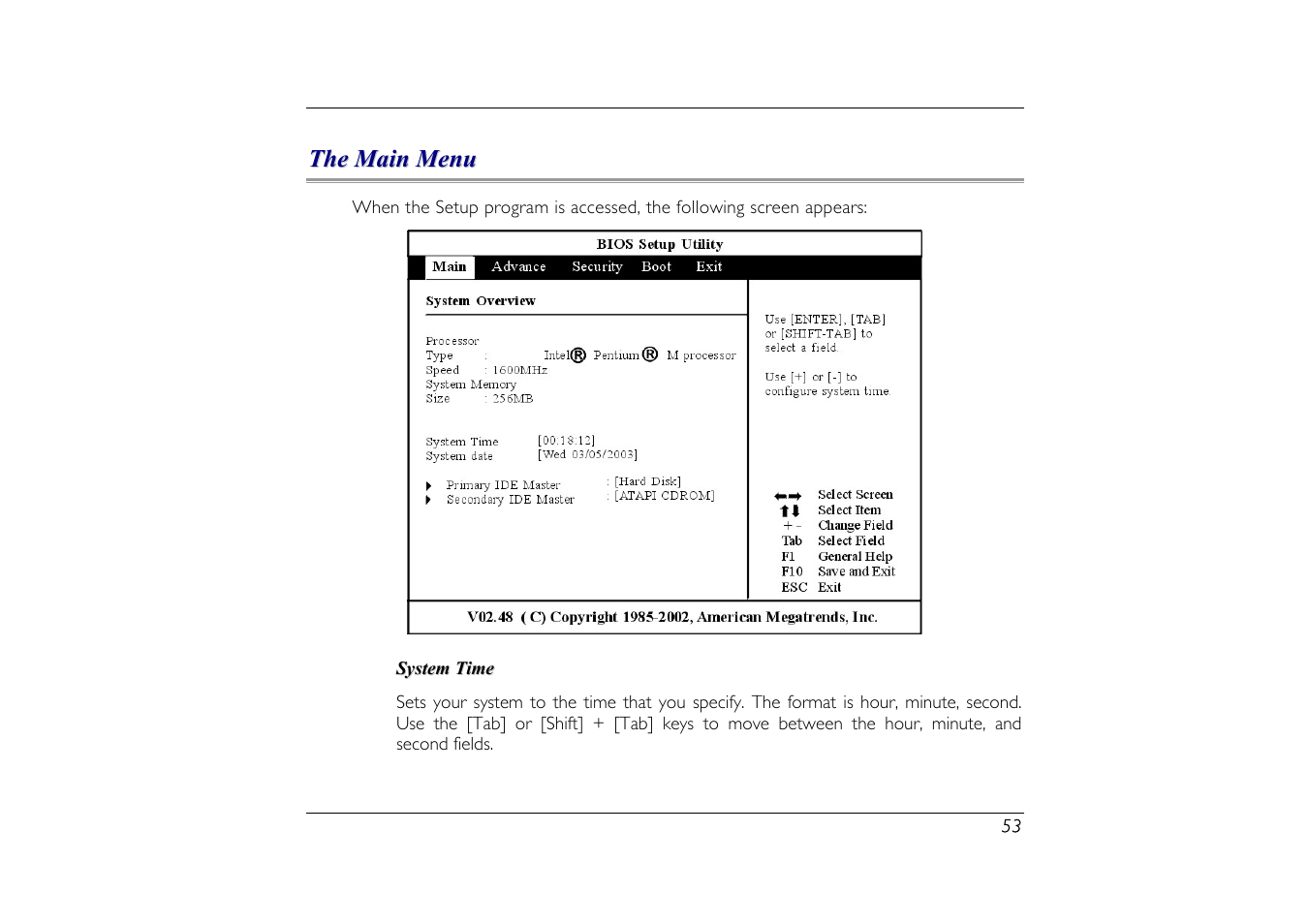 The main menu | Elitegroup G556/556E User Manual | Page 61 / 95