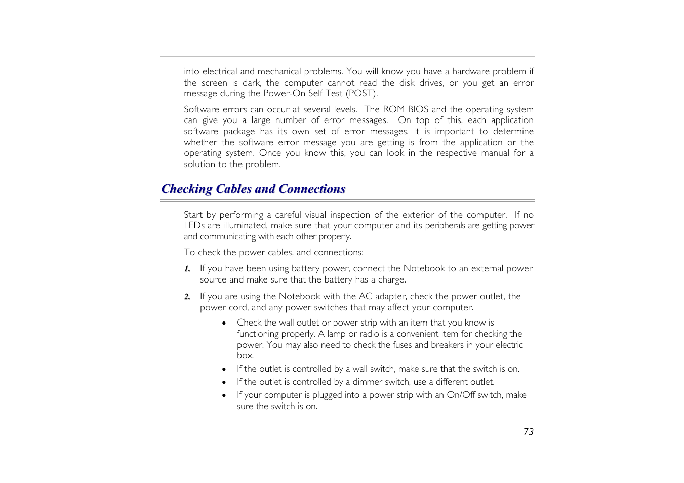 Checking cables and connections | Elitegroup G556/556E User Manual | Page 81 / 95