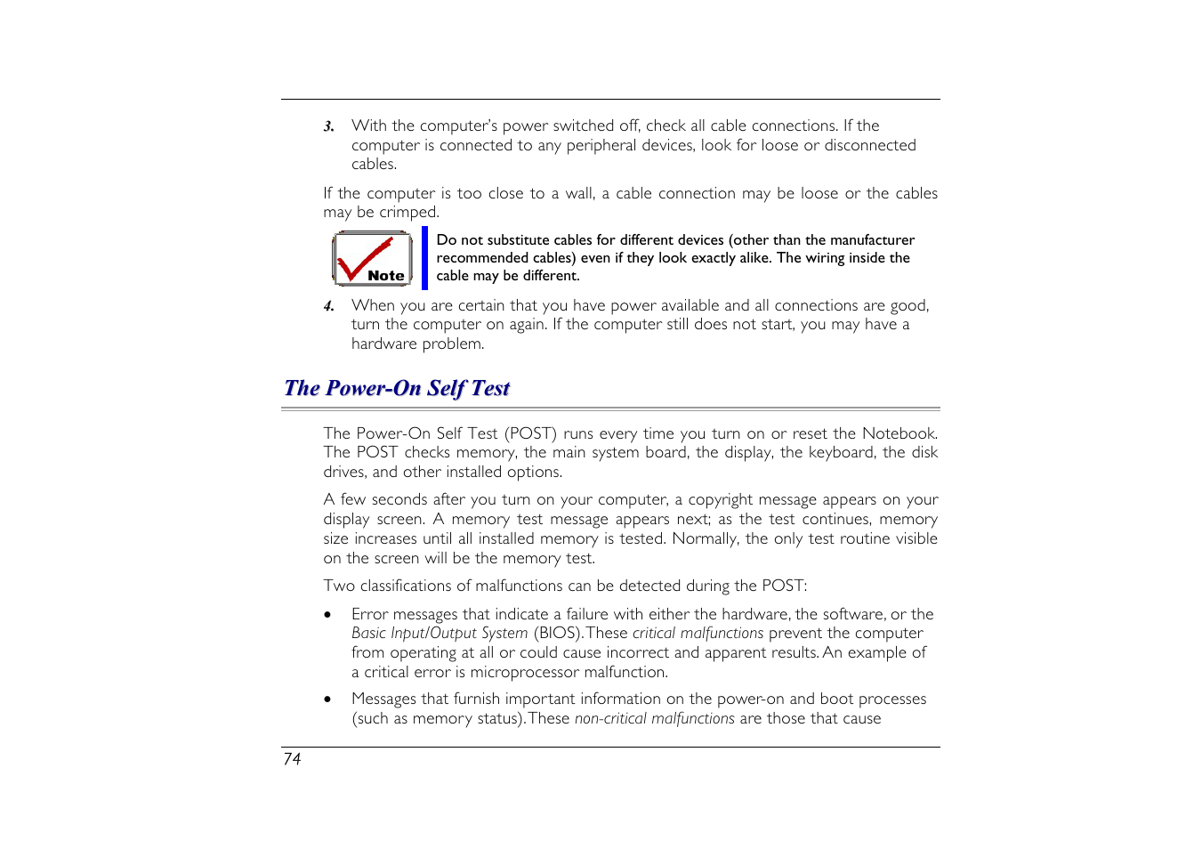 The power-on self test | Elitegroup G556/556E User Manual | Page 82 / 95