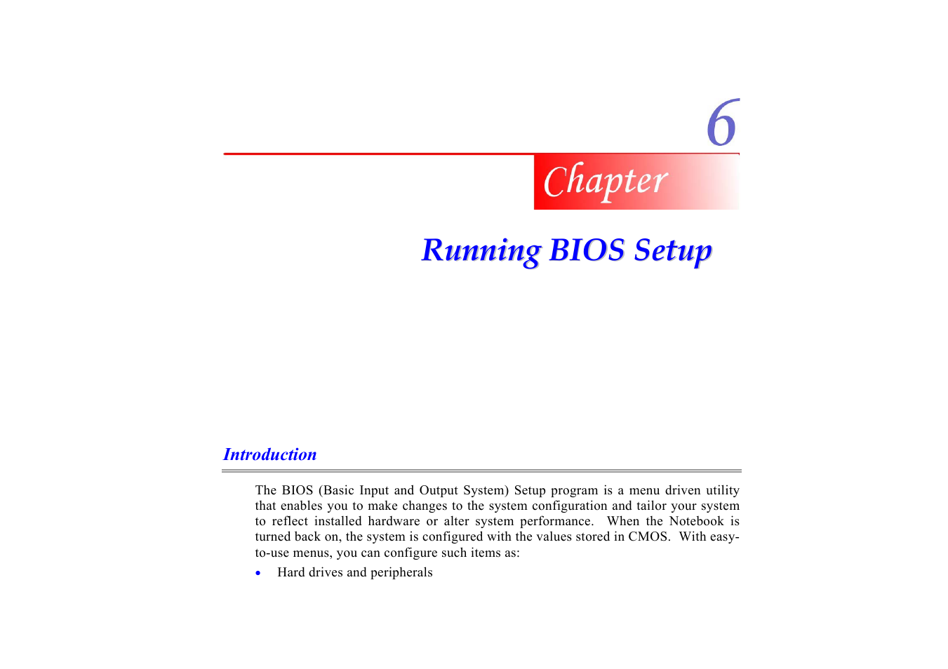 Introduction, Chapter 6: running bios setup | Elitegroup G553 User Manual | Page 59 / 104