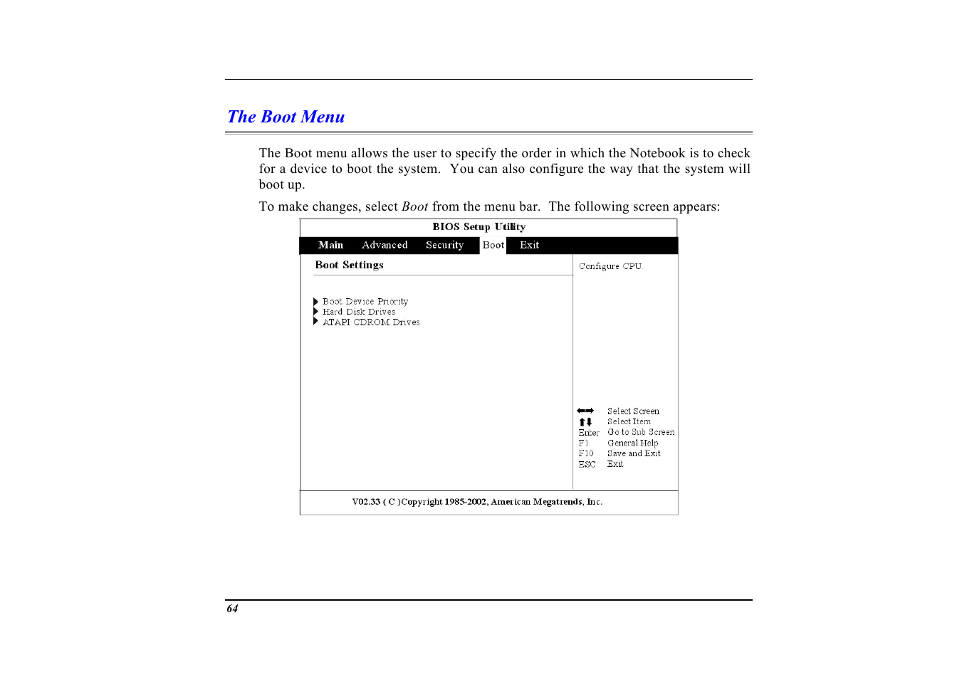 The boot menu | Elitegroup G553 User Manual | Page 66 / 104