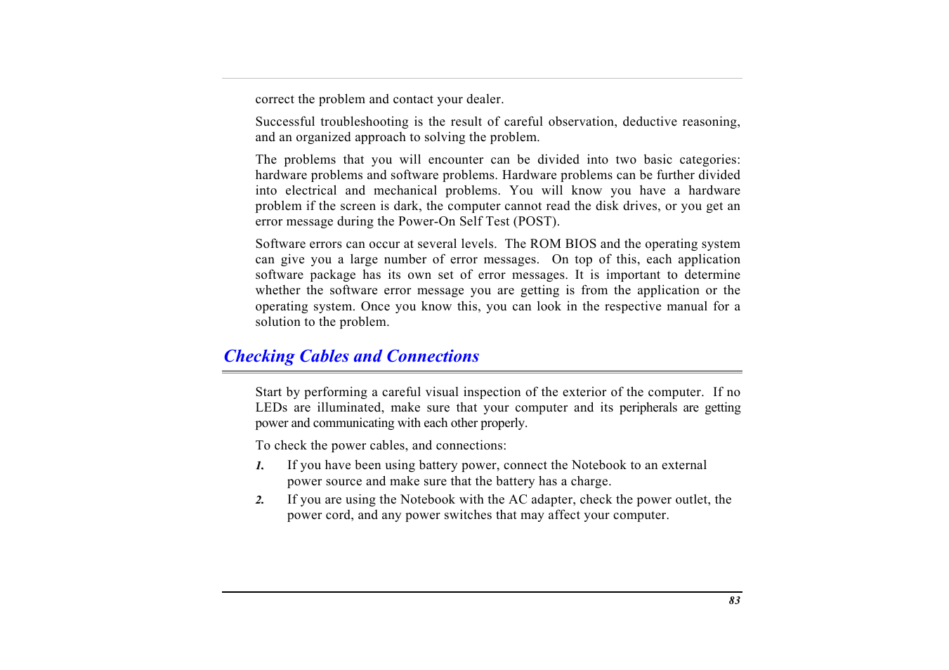 Checking cables and connections | Elitegroup G553 User Manual | Page 85 / 104