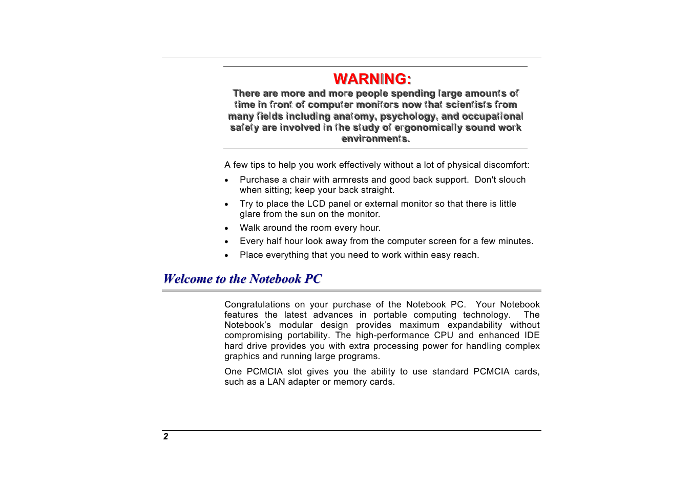 Welcome to the notebook pc | Elitegroup G551 User Manual | Page 16 / 105