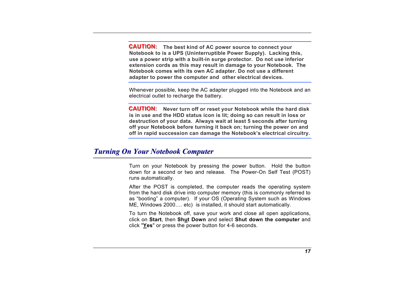 Turning on your notebook computer | Elitegroup G551 User Manual | Page 31 / 105