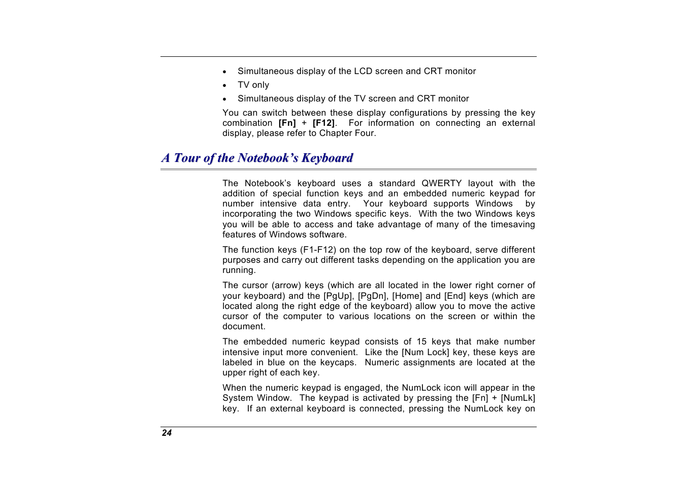 A tour of the notebook’s keyboard | Elitegroup G551 User Manual | Page 38 / 105