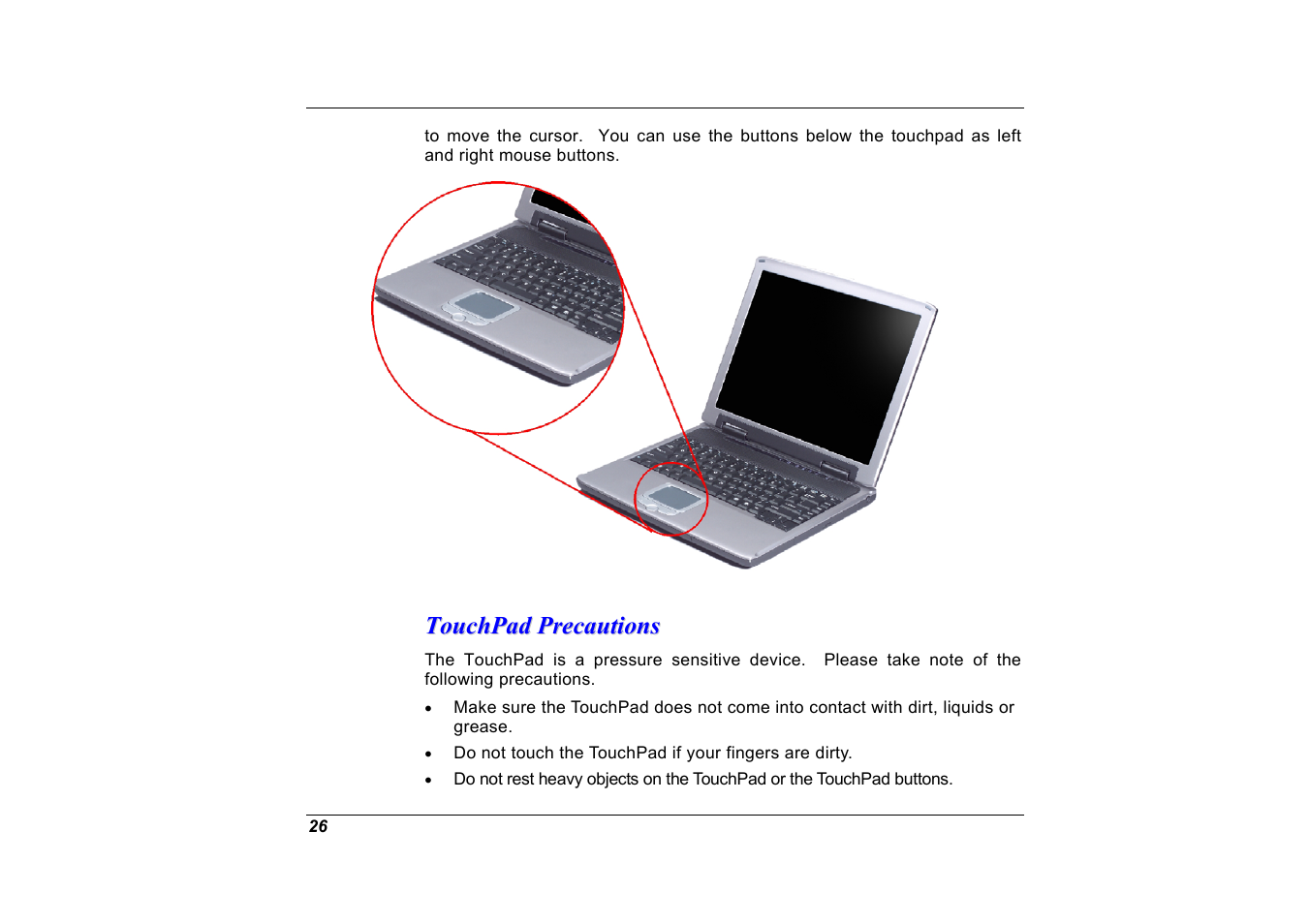 Touchpad precautions | Elitegroup G551 User Manual | Page 40 / 105