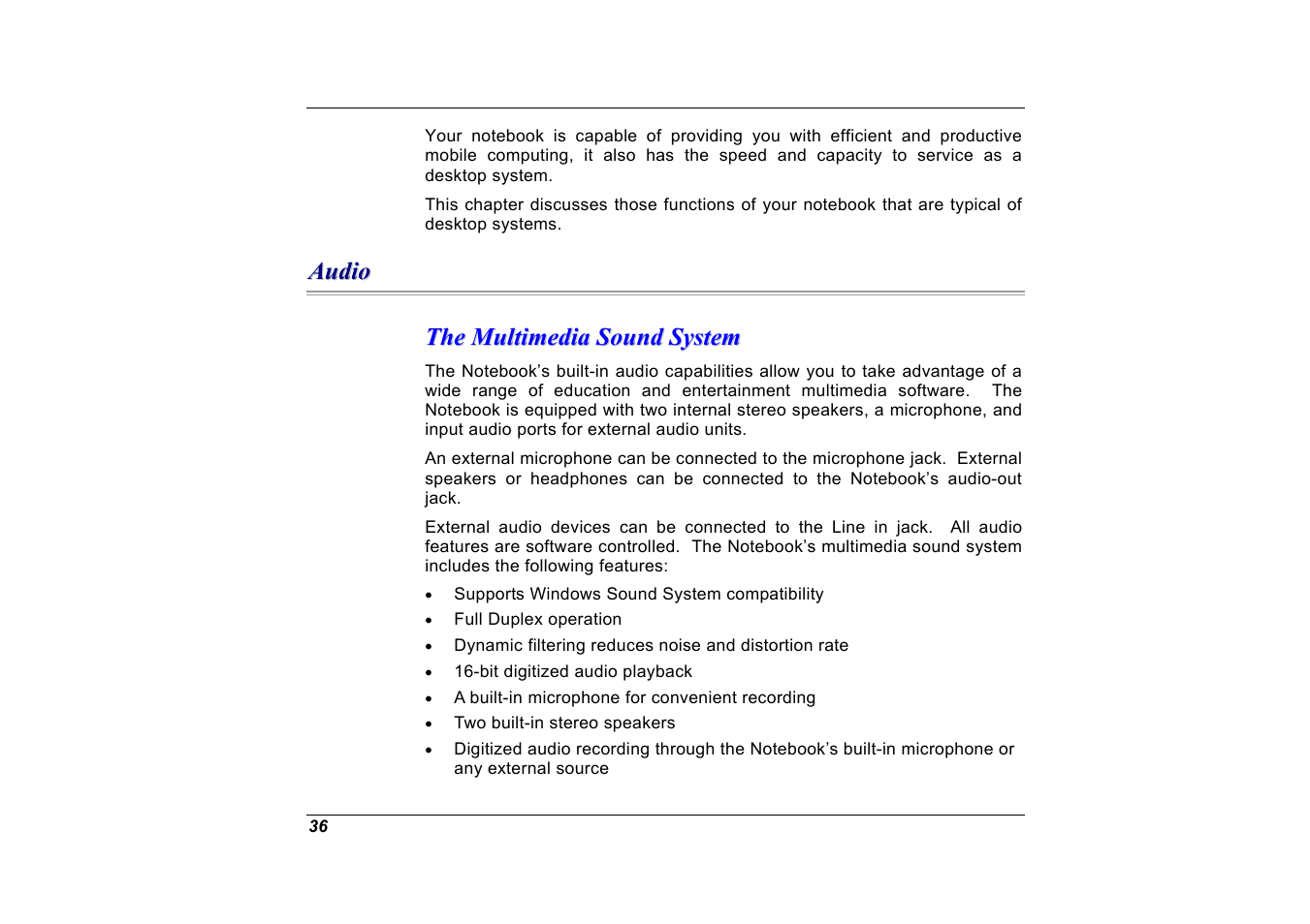 Audio, The multimedia sound system | Elitegroup G551 User Manual | Page 50 / 105