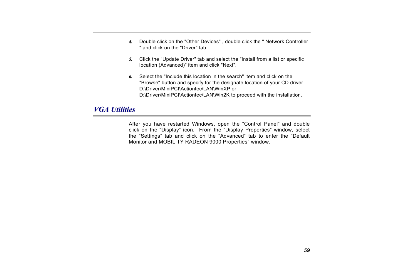 Vga utilities | Elitegroup G551 User Manual | Page 73 / 105