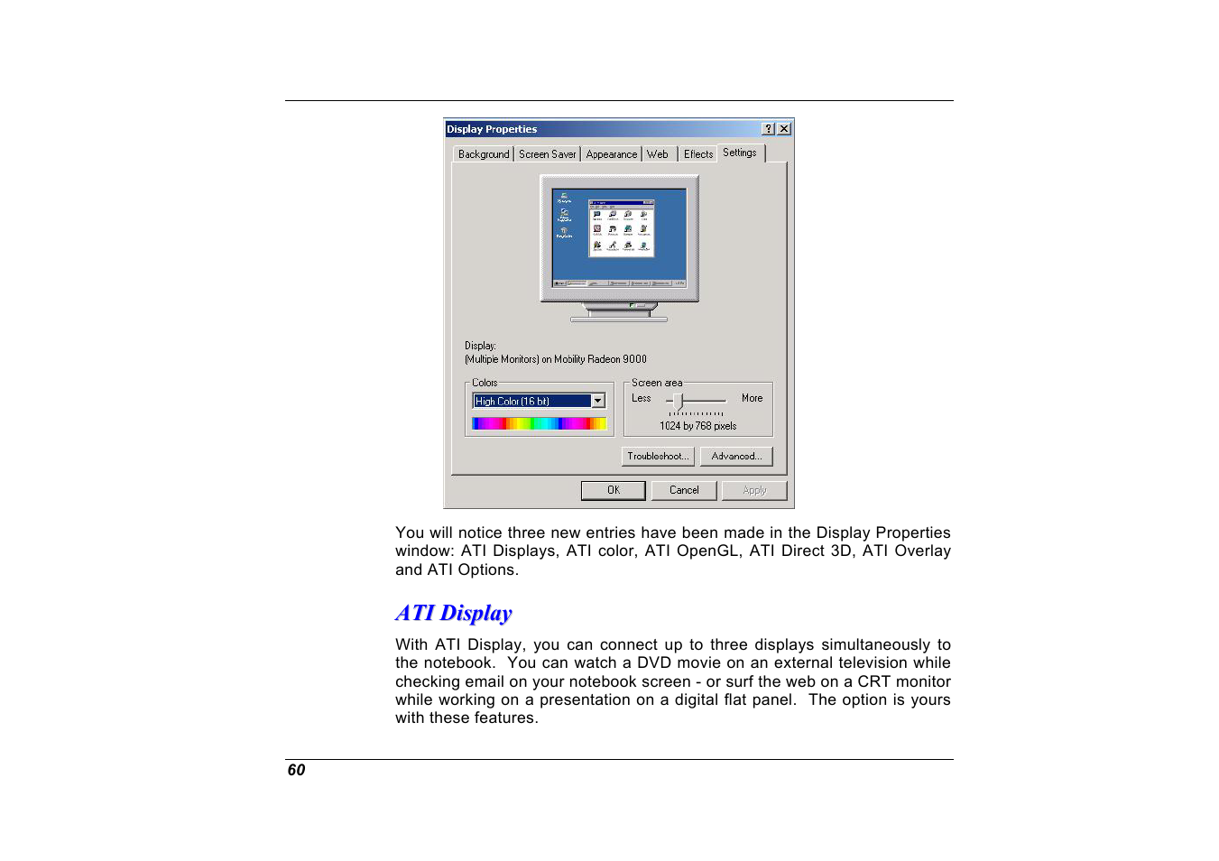 Ati display | Elitegroup G551 User Manual | Page 74 / 105