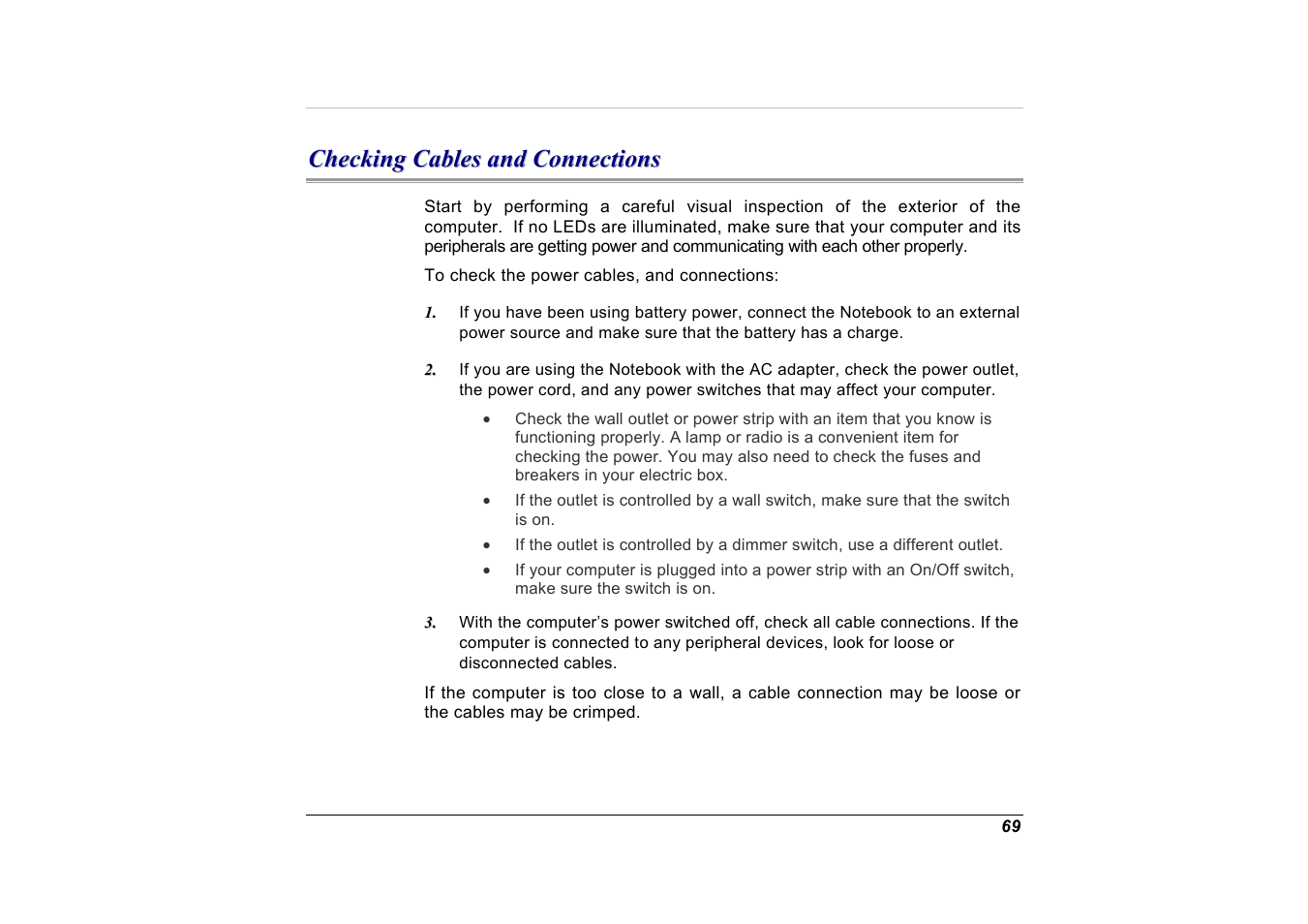 Checking cables and connections | Elitegroup G551 User Manual | Page 83 / 105