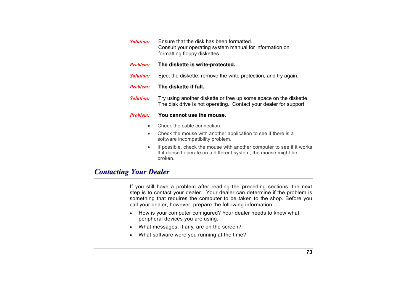 Contacting your dealer | Elitegroup G551 User Manual | Page 87 / 105