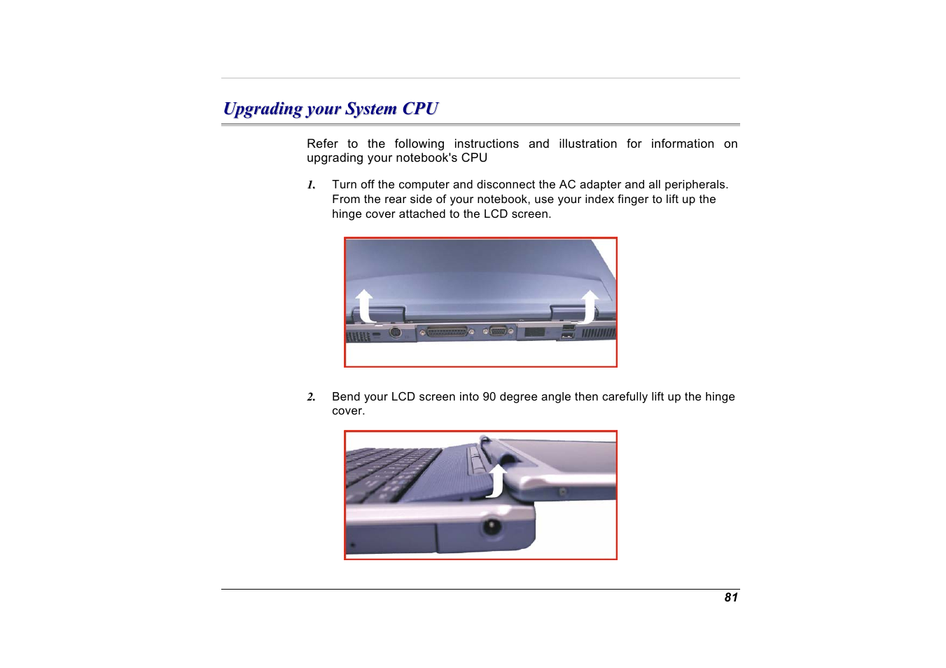 Upgrading your system cpu | Elitegroup G551 User Manual | Page 95 / 105