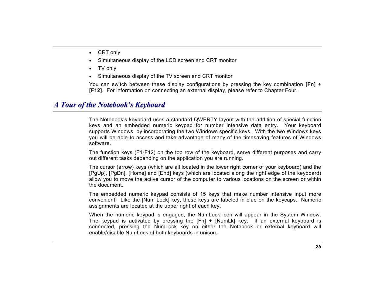 A tour of the notebook’s keyboard | Elitegroup G550 (V1.0) User Manual | Page 37 / 106