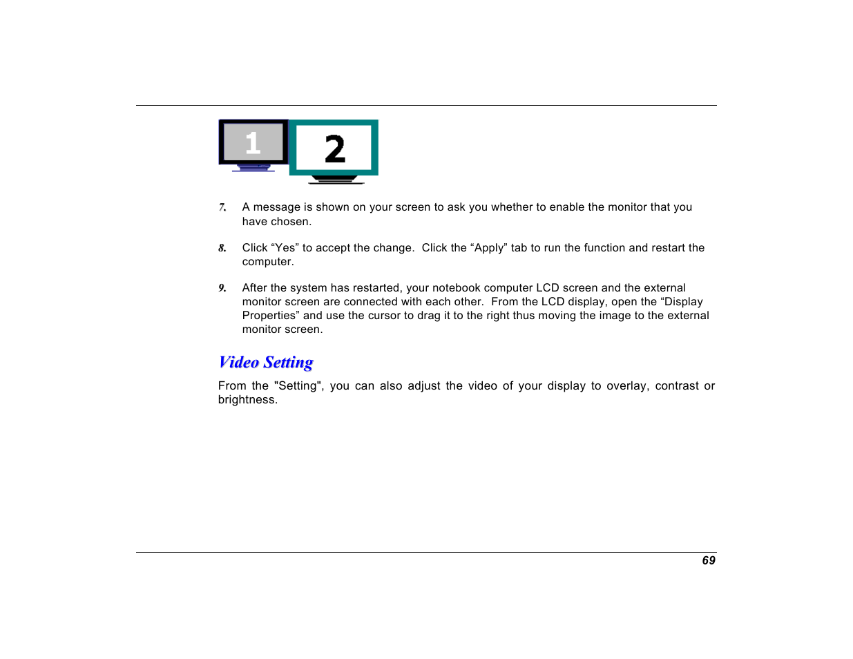 Video setting | Elitegroup G550 (V1.0) User Manual | Page 81 / 106