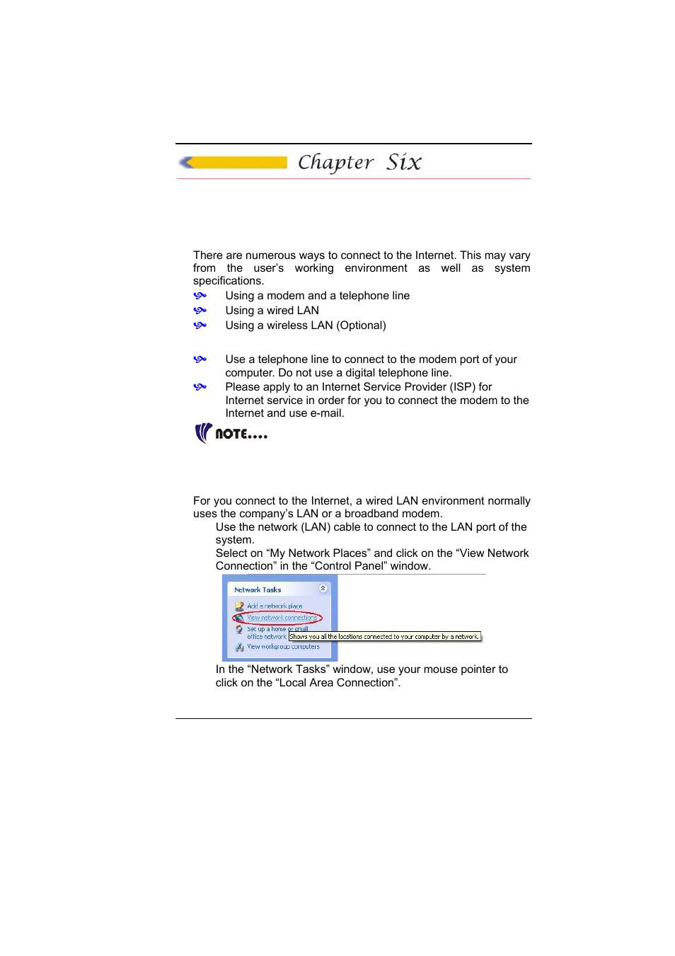 Internet connection | Elitegroup G420 User Manual | Page 49 / 79