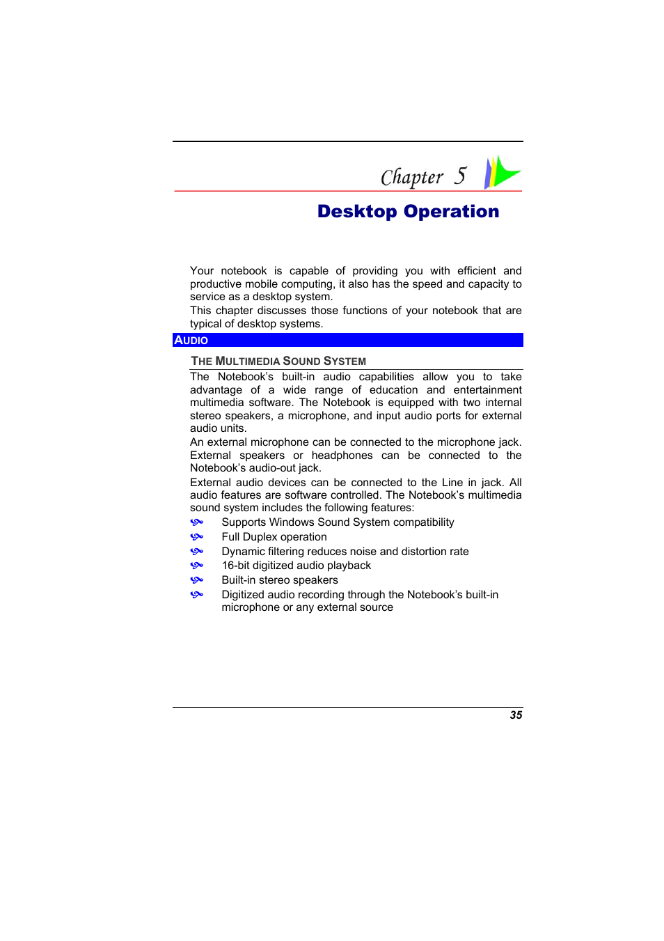 Desktop operation | Elitegroup G400 User Manual | Page 43 / 85