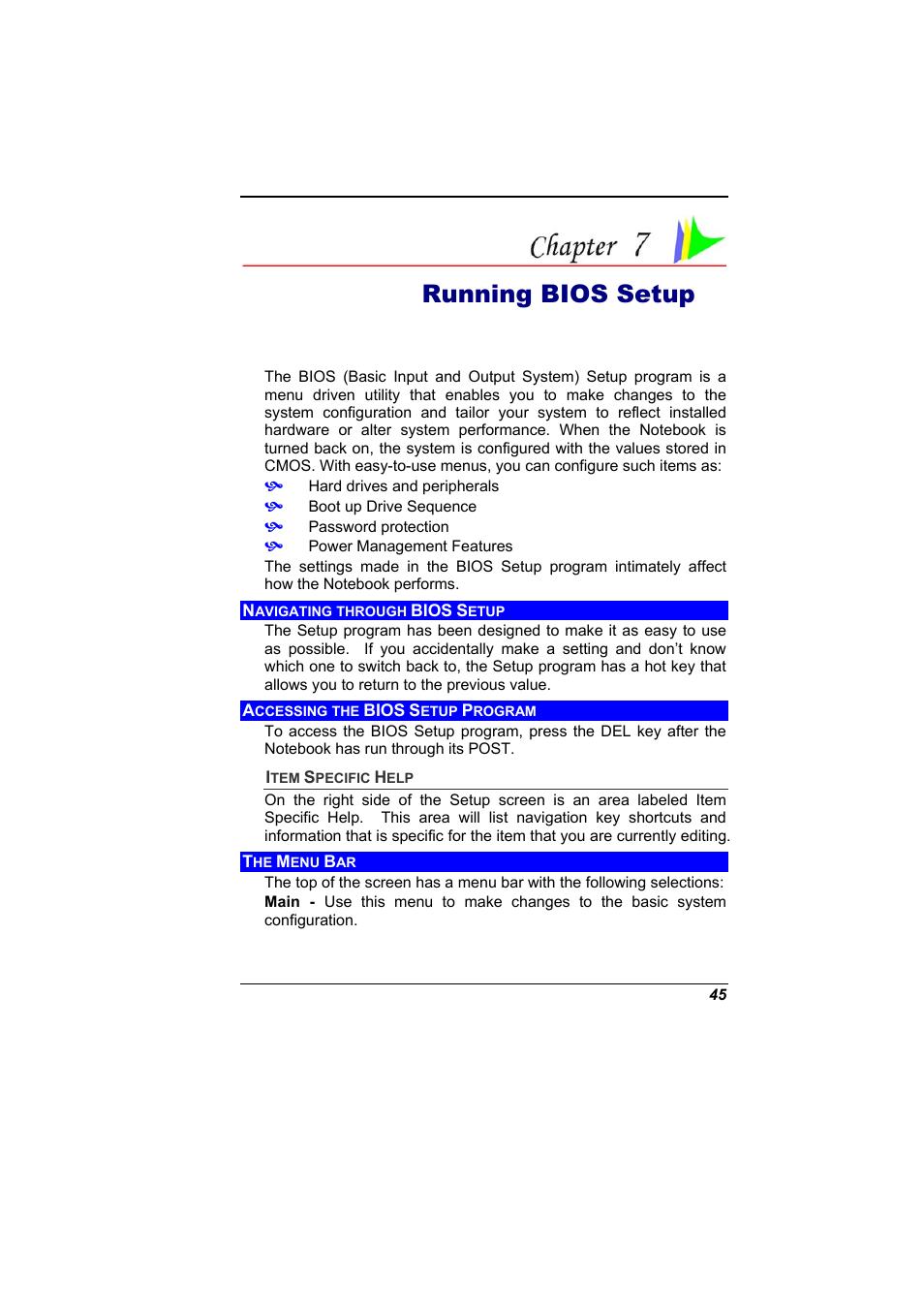 Running bios setup | Elitegroup G400 User Manual | Page 53 / 85