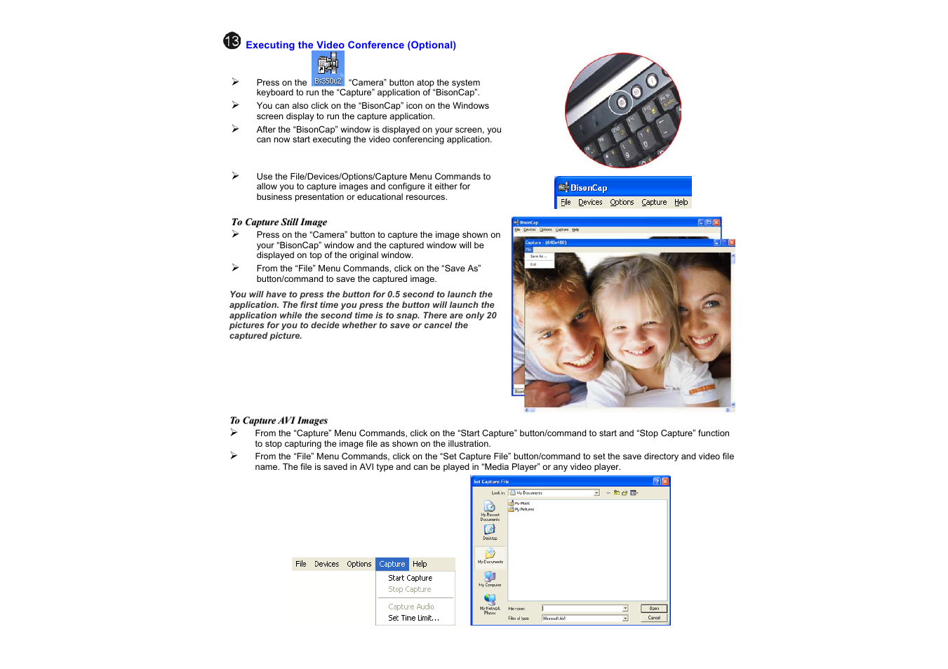 To capture still image, To capture avi images | Elitegroup G220 Quick guide User Manual | Page 5 / 5