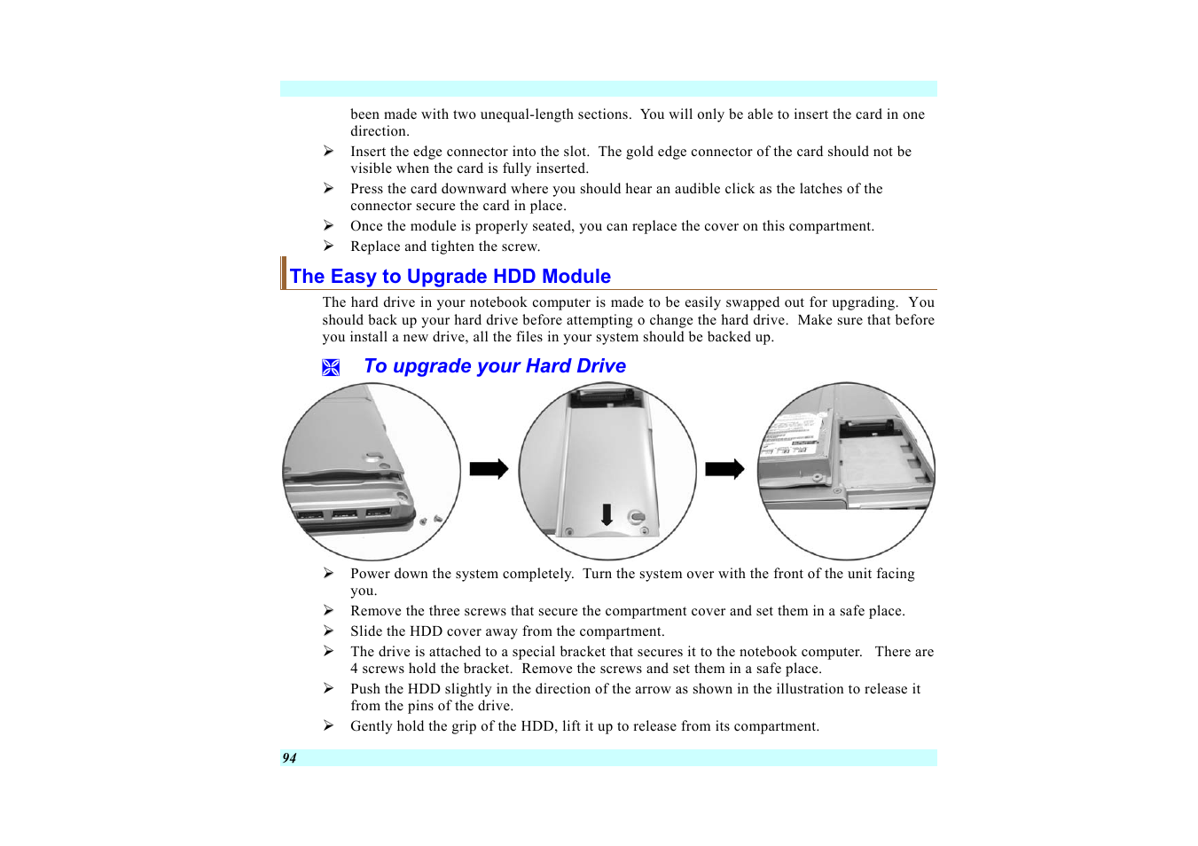 The easy to upgrade hdd module, To upgrade your hard drive | Elitegroup G220 User Manual User Manual | Page 102 / 107