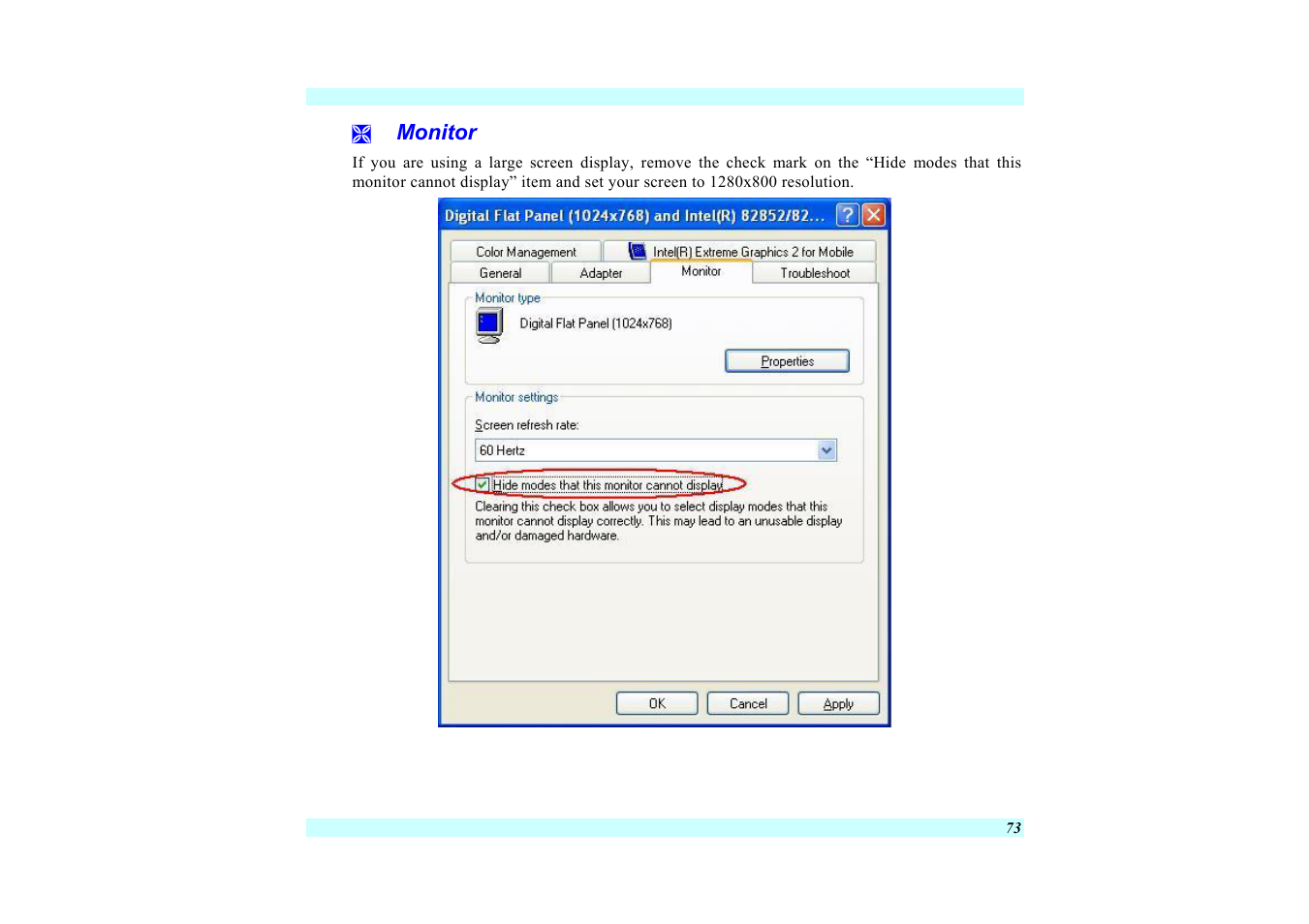 Monitor | Elitegroup G220 User Manual User Manual | Page 81 / 107