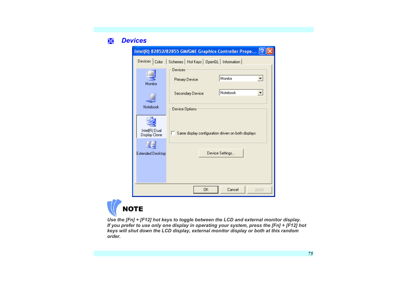 Devices | Elitegroup G220 User Manual User Manual | Page 83 / 107
