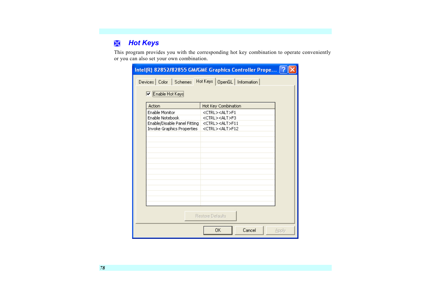 Hot keys | Elitegroup G220 User Manual User Manual | Page 86 / 107