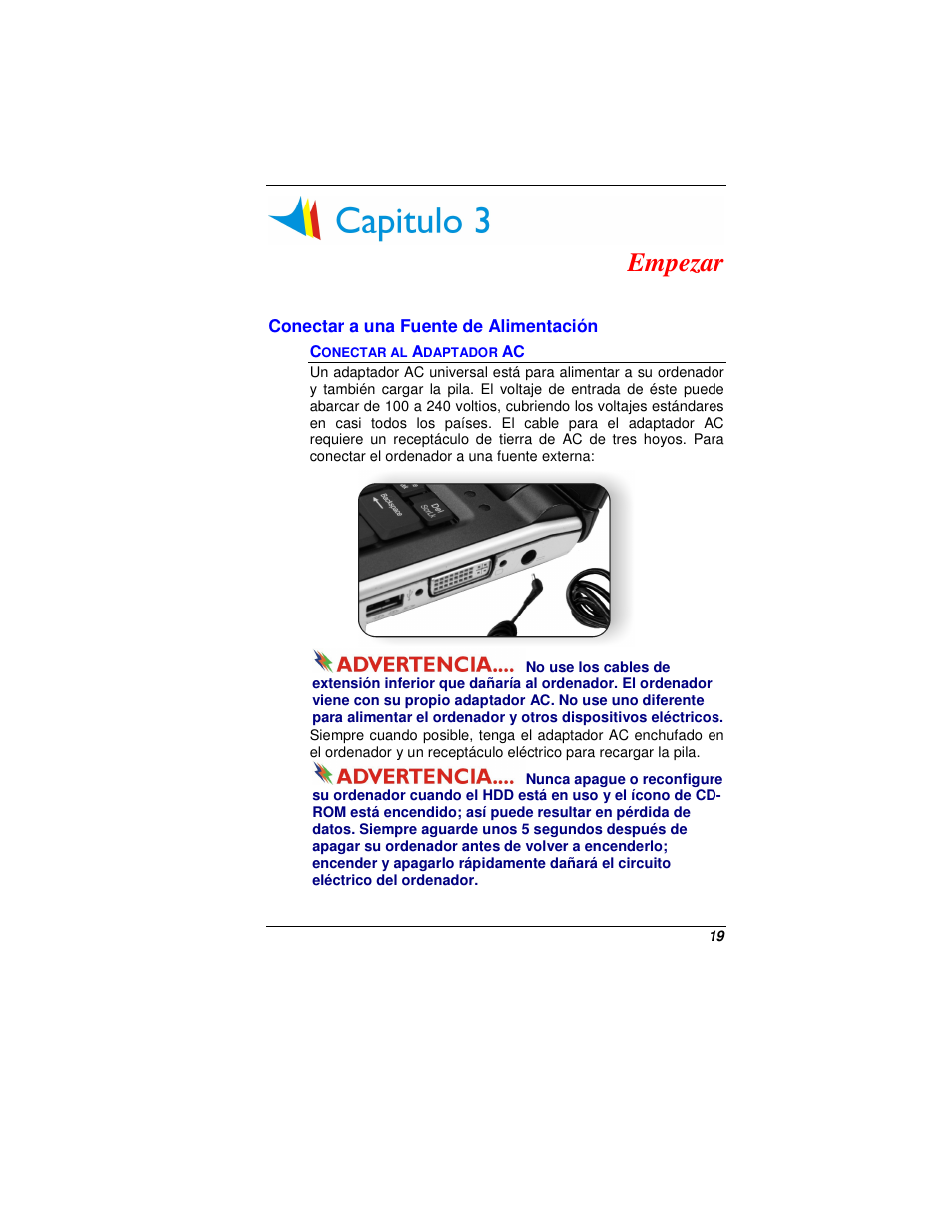 Empezar | Elitegroup G200 User Manual | Page 29 / 91