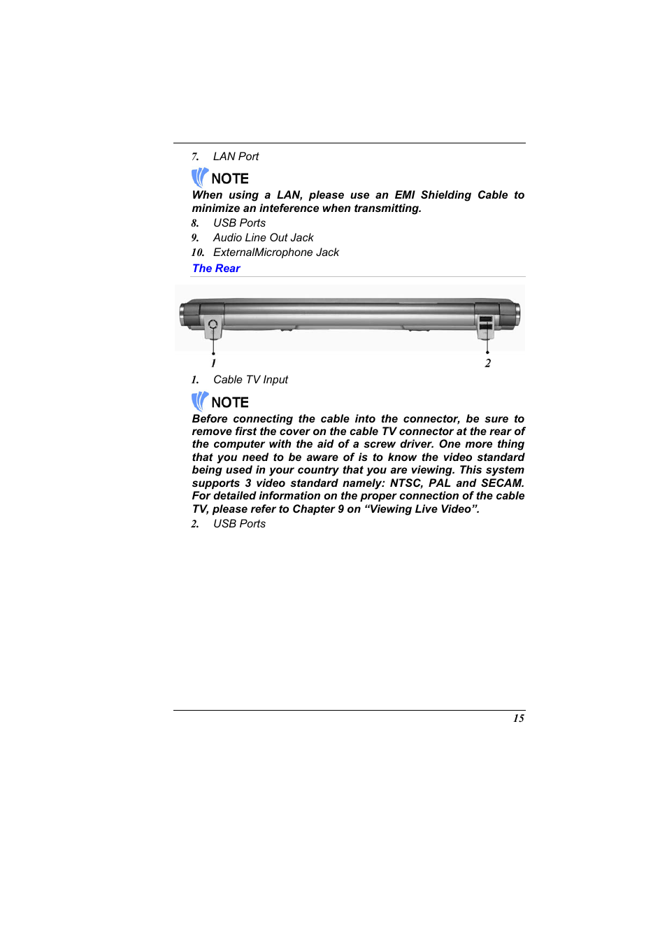 The rear | Elitegroup 600 User Manual | Page 23 / 89