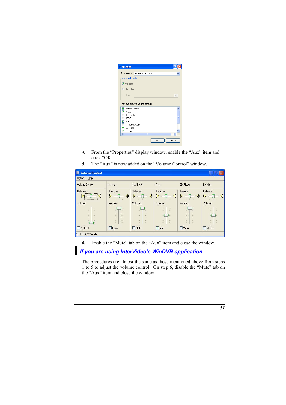 If you are using intervideo’s windvr application | Elitegroup 600 User Manual | Page 59 / 89