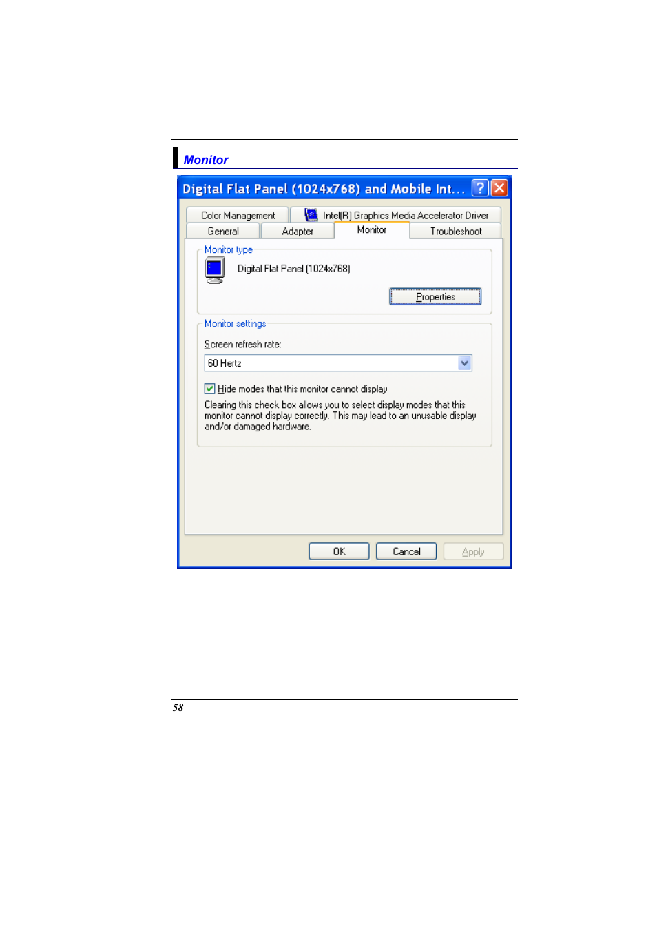 Monitor | Elitegroup 600 User Manual | Page 66 / 89