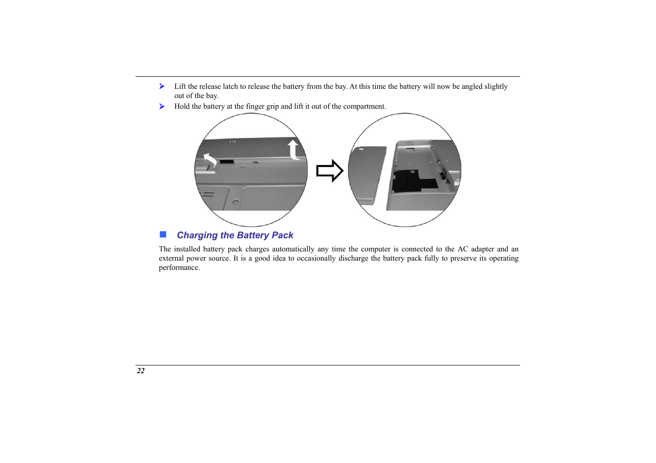 Charging the battery pack | Elitegroup 558 User Manual | Page 30 / 83