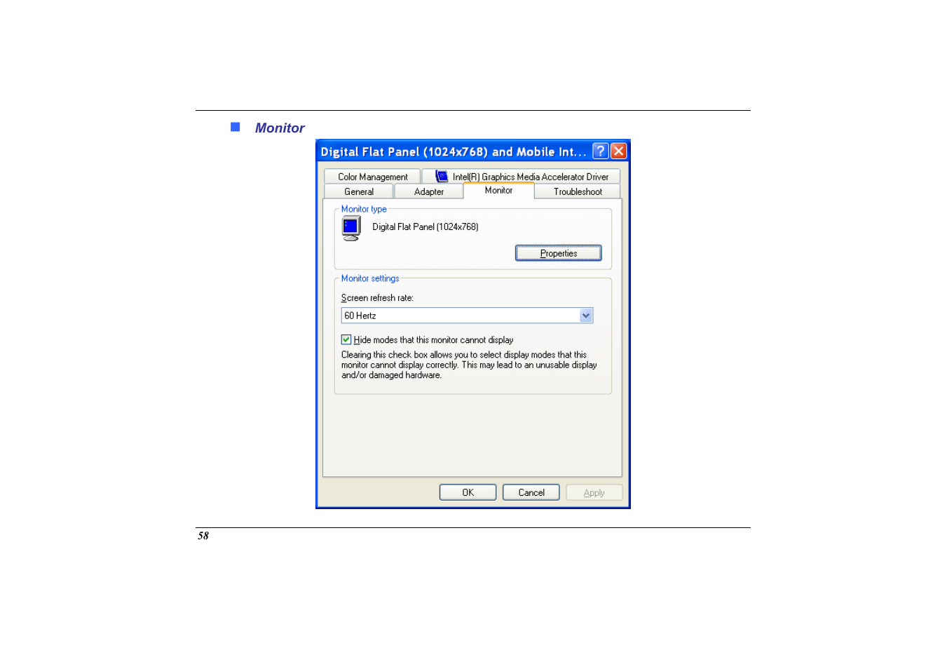 Monitor | Elitegroup 558 User Manual | Page 66 / 83