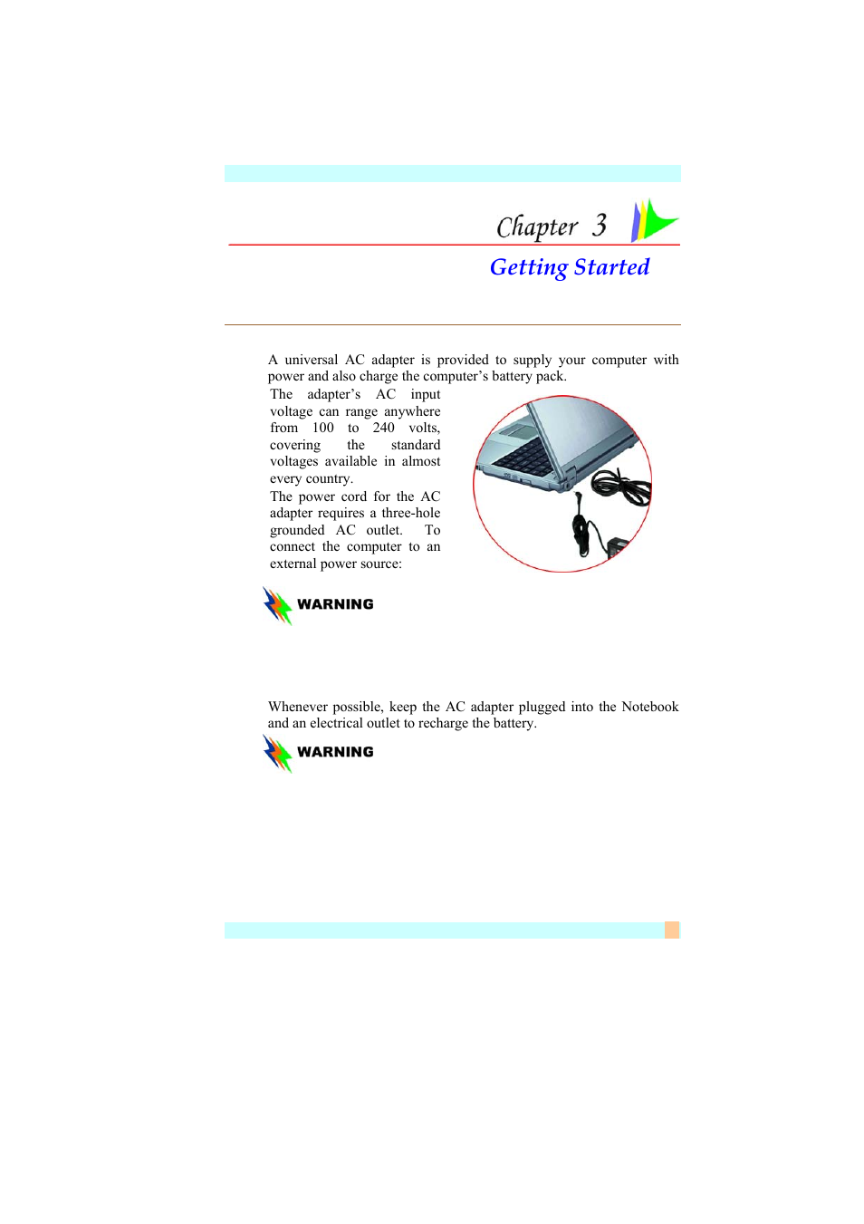 Getting started | Elitegroup 223 User Manual | Page 29 / 83